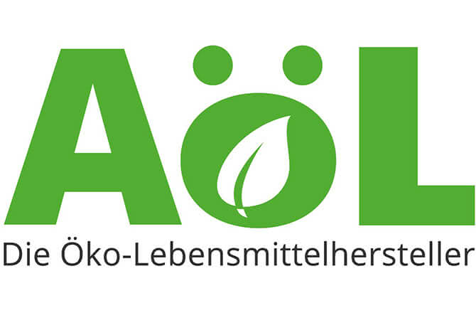 Das Bild zeigt das Logo des Vereins der ökologischen Lebensmittelhersteller (AÖL).