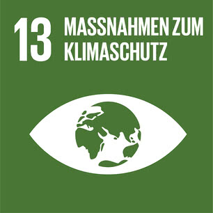 Das Bild zeigt das Symbol für Ziel 13 der UN-Nachhaltigkeitsziele, das Maßnahmen zum Klimaschutz thematisiert.
