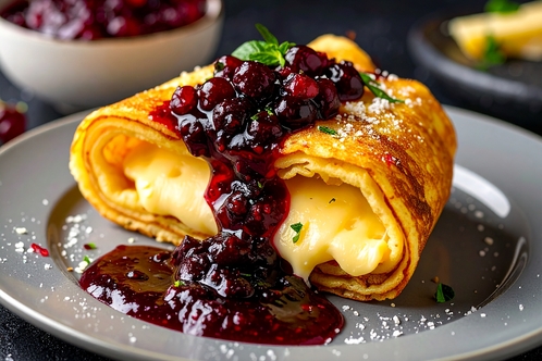 Rezept Bergkäse Pfannkuchen mit Beeren-Marmelade